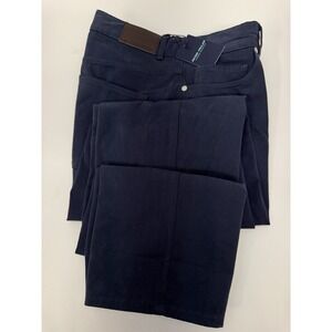 NWT Peter Millar DELVIN Crown Crafted 5-Pocket Pants Navy Blue Size 34/34 $245